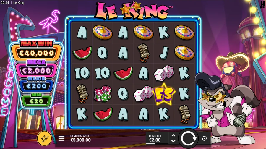 Capture d'écran interface Le King