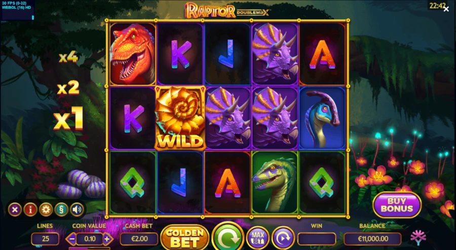 Capture d'écran interface Raptor DoubleMax