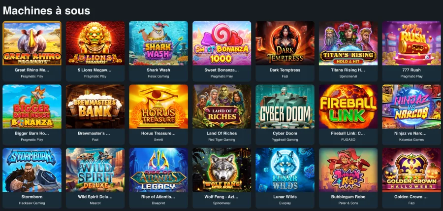 machines à sous sur PrimeBetz