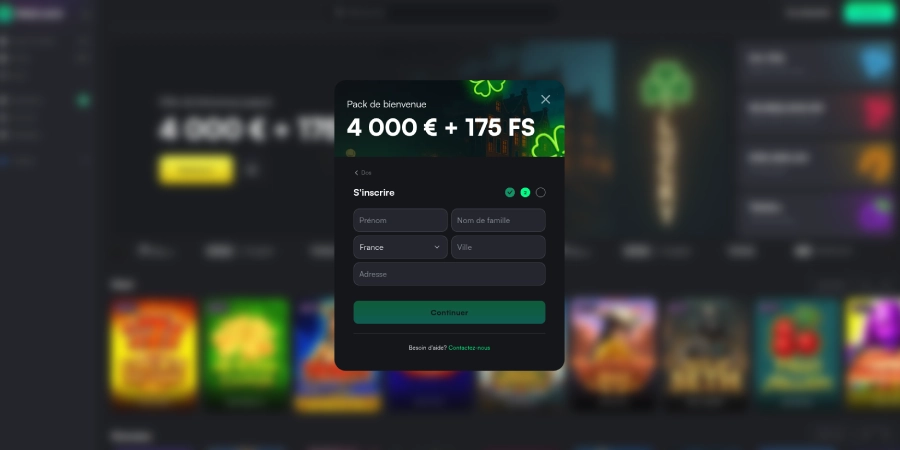 Inscription sur TrueLuck étape3