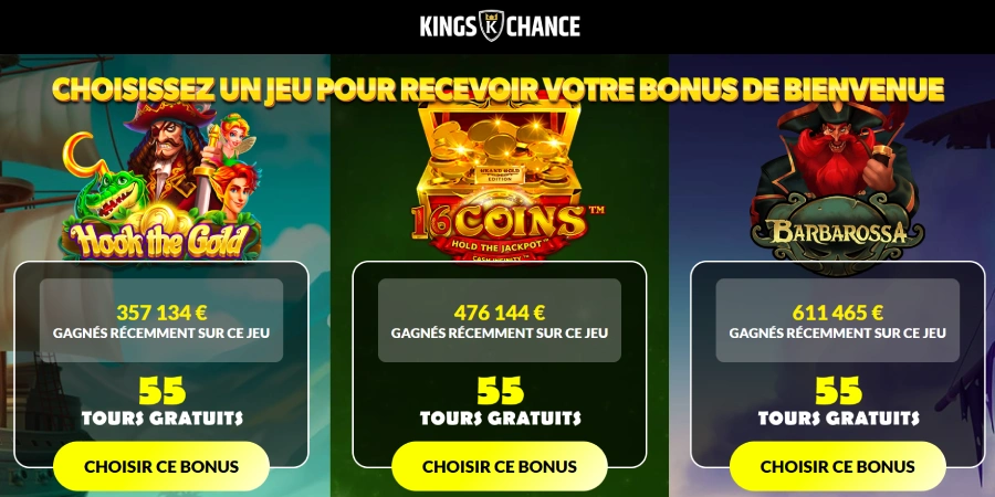 Kings Chance bonus free spins sans dépôt