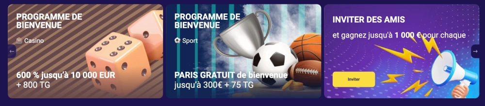 Le bonus de bienvenue sur IgoBet Casino