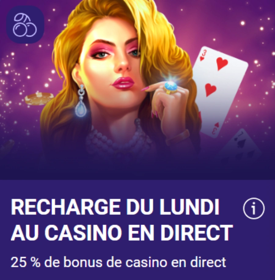 Le bonus de recharge du lundi sur IgoBet Casino