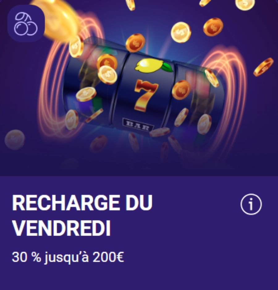 Le bonus recharge du vendredi sur IgoBet Casino