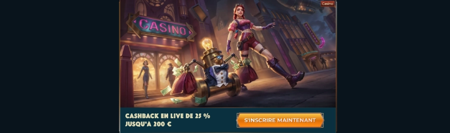 Le cashback live Monsterwin