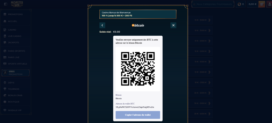 Retrait sur Monsterwin étape4