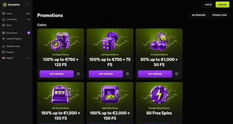 autres promotions instasino