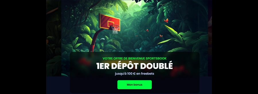 Capture d'écran du bonus de bienvenue Sportsbook sur Pampago