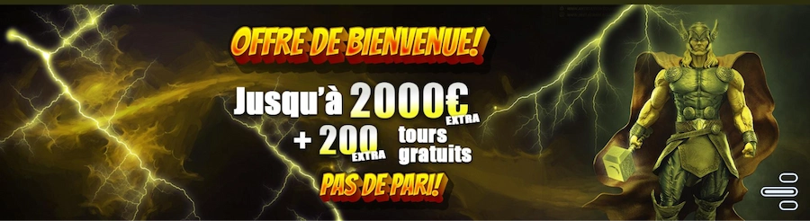 Bonus sans wager Thor Casino