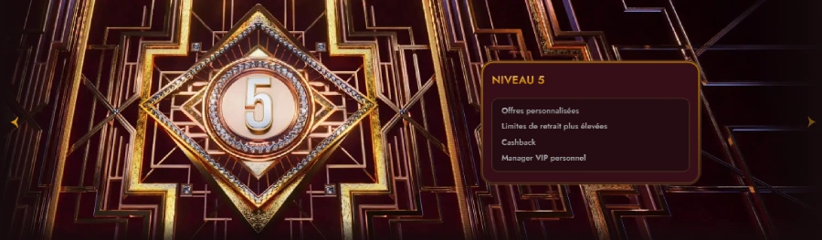 Niveau VIP 5 sur Grandclub