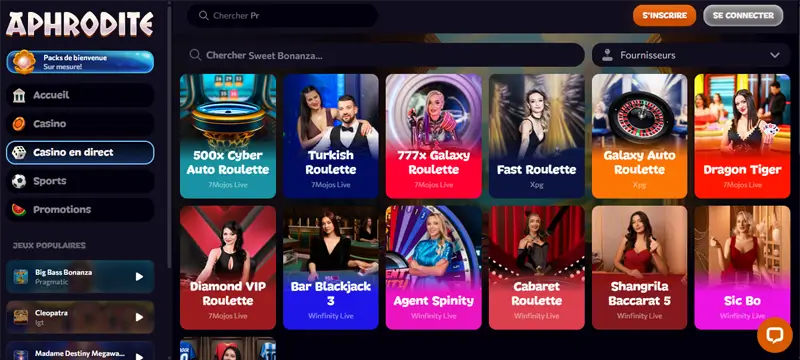 casino en direct aphrodite casino