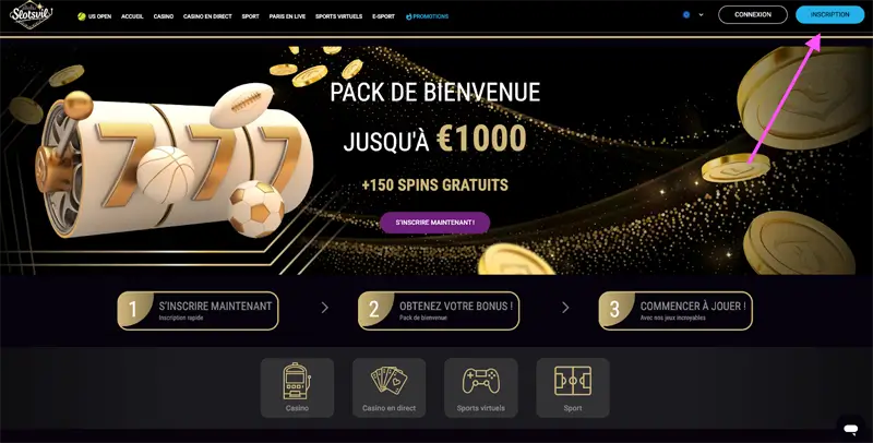 étape 1 activer bonus 300