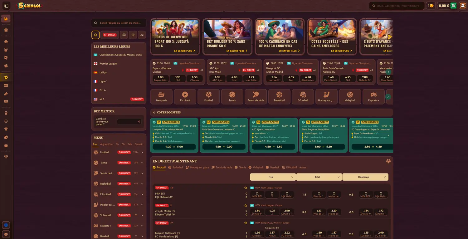 paris sportifs 5gringos