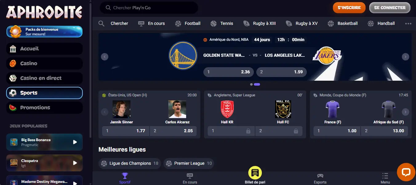 paris sportifs aphrodite casino