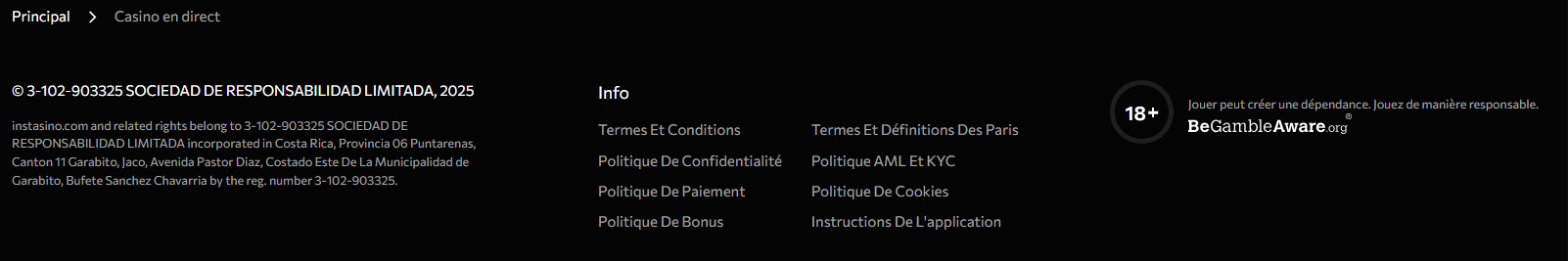 sécurité instasino