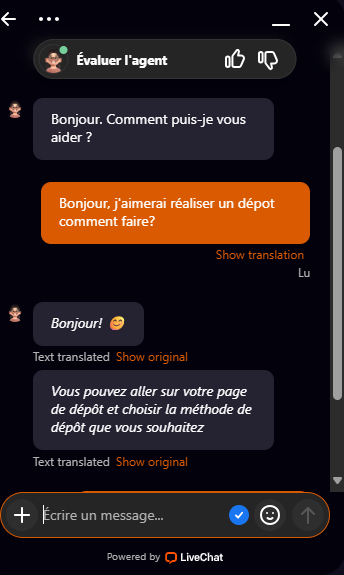 service client aphrodite casino