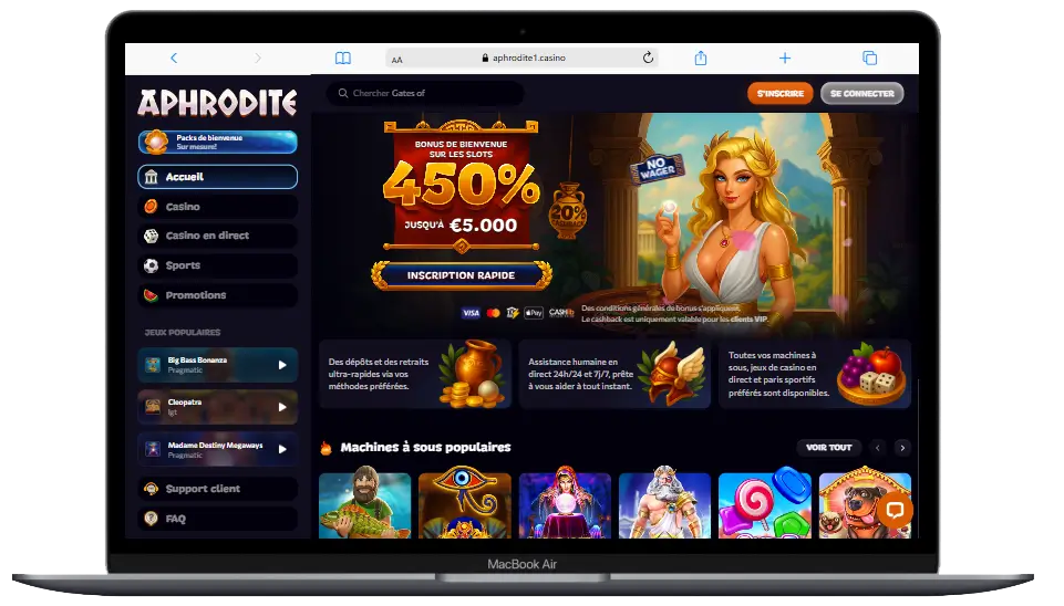 version ordinateur aphrodite casino