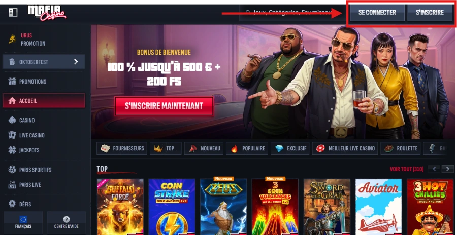 Faire un dépôt sur un casino Skrill étape1