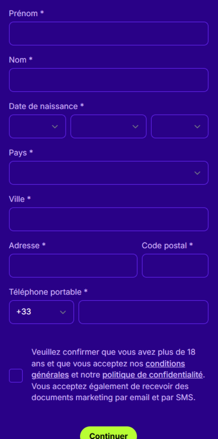 Inscription sur Upspinz étape3