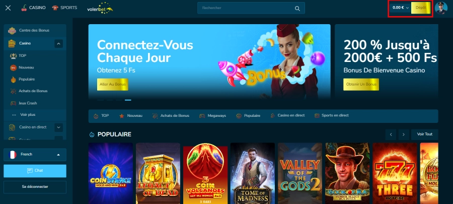 Inscription sur Volerbet étape5