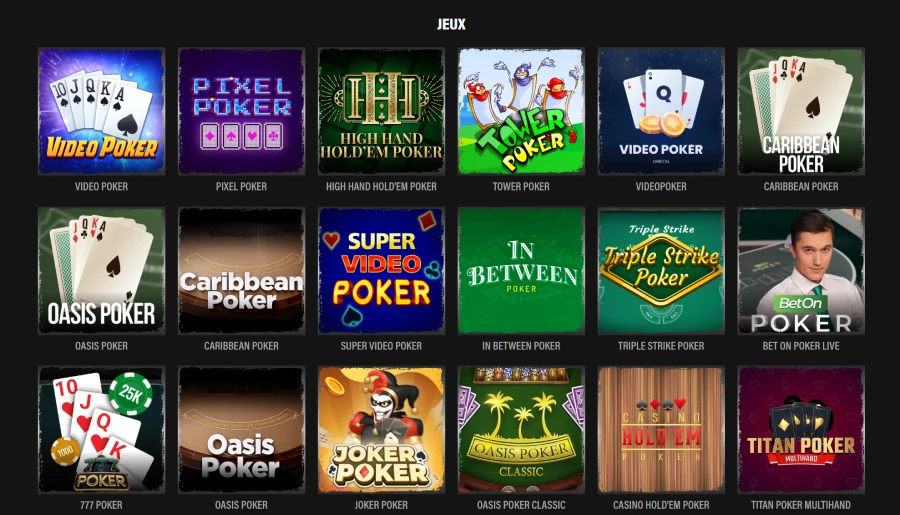 Jeux de table sur Jokery Casino