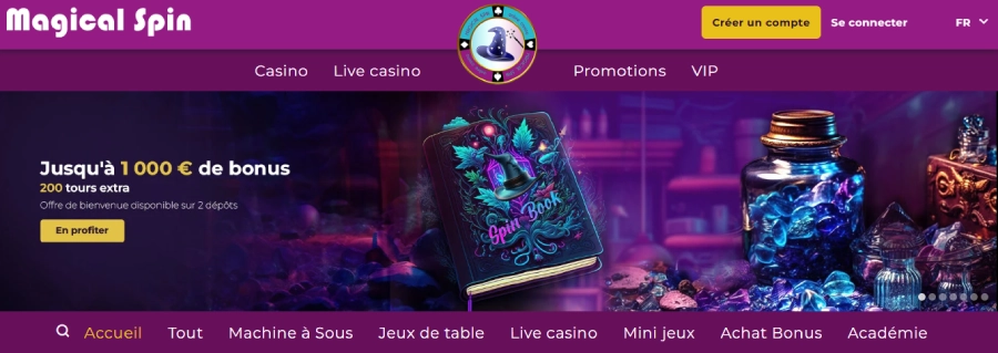 Magical Spin casino en ligne fiable