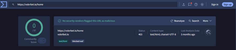 Sécurisé et fiable Volerbet