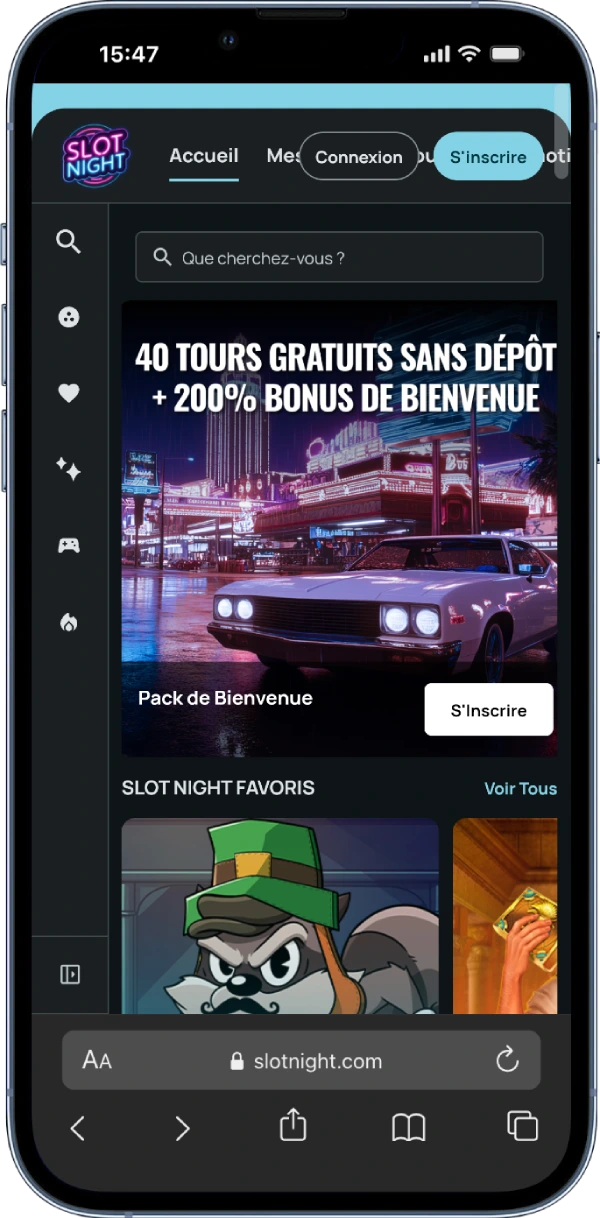 SlotNight version mobile