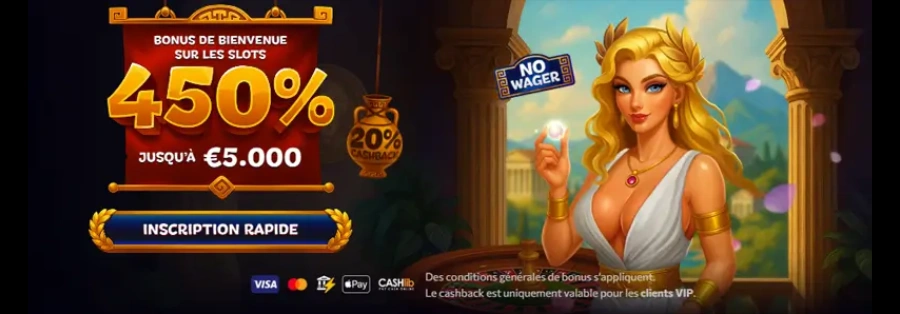 Bonus de bienvenue Aphrodite Casino