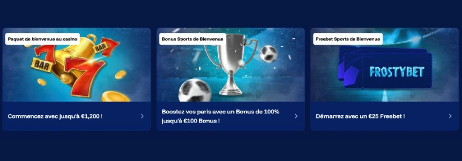 Bonus de bienvenue Frostybet