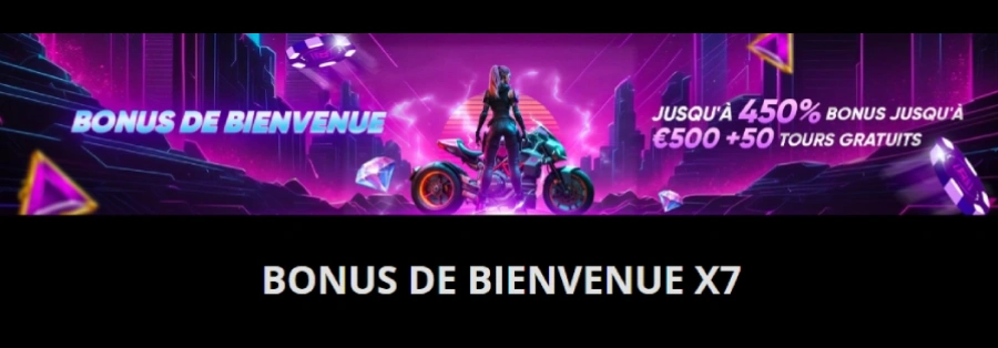 Bonus de bienvenue X7 Casino
