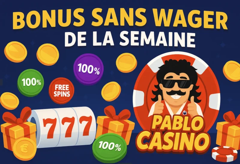 illustration pablo casino, bonus sans conditions de la semaine.