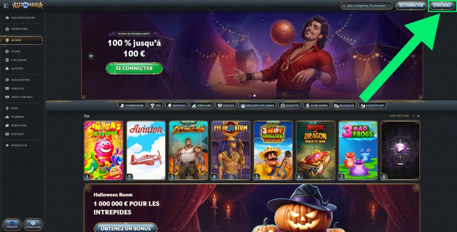 Inscription étape 1 Astromania