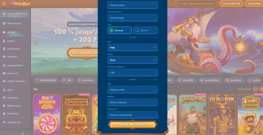 Inscription étape 4 Winbay