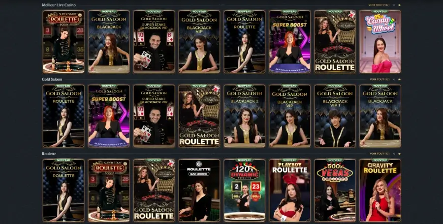 Section live casino Astromania