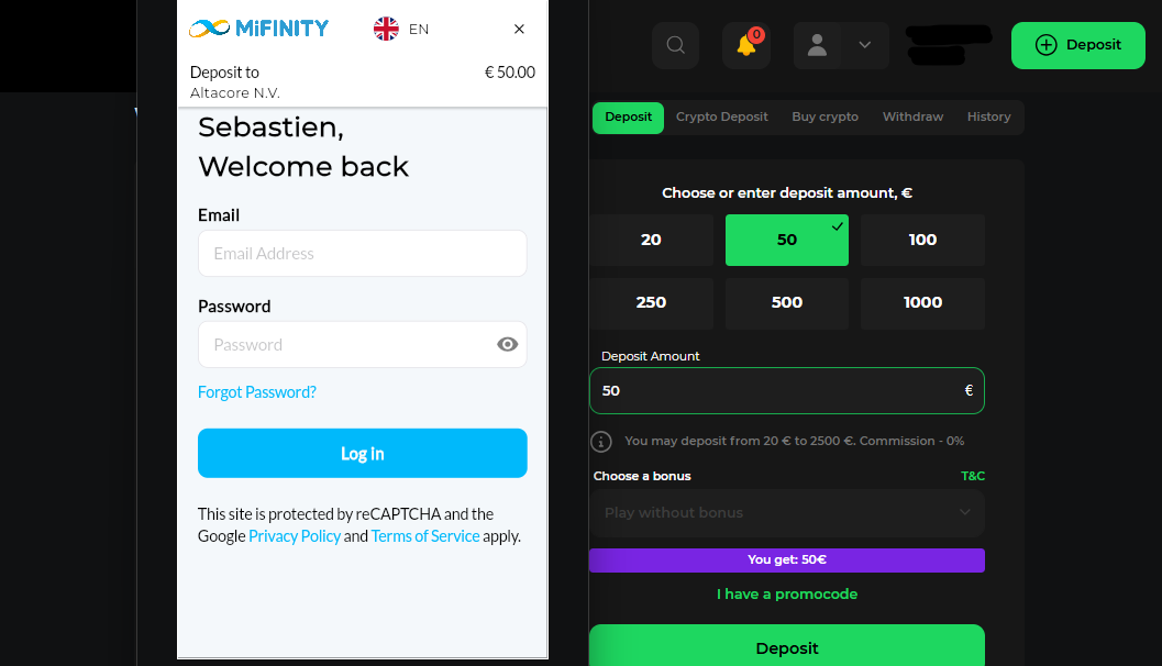dépôt étape 4 mifinity