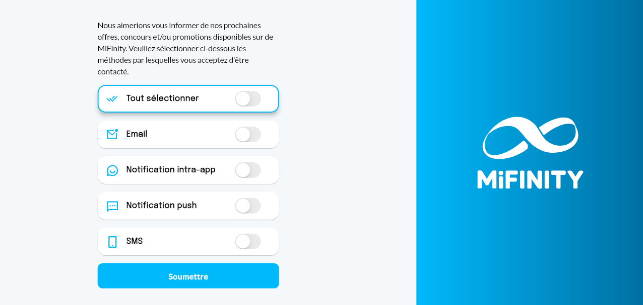 inscription étape 4 mifinity