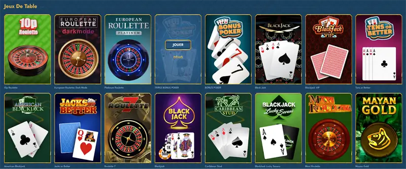 jeux de table oceanspin