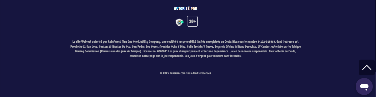 licence zeuswin casino