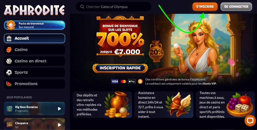 Activer un bonus 200% étape1