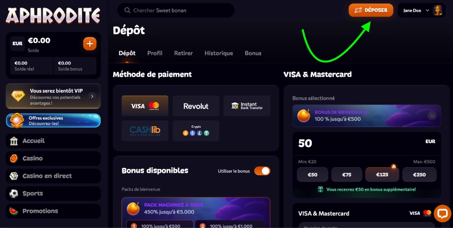 Activer un bonus 200% étape4