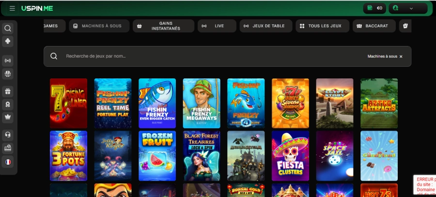 Machines à sous sur Uspin Casino