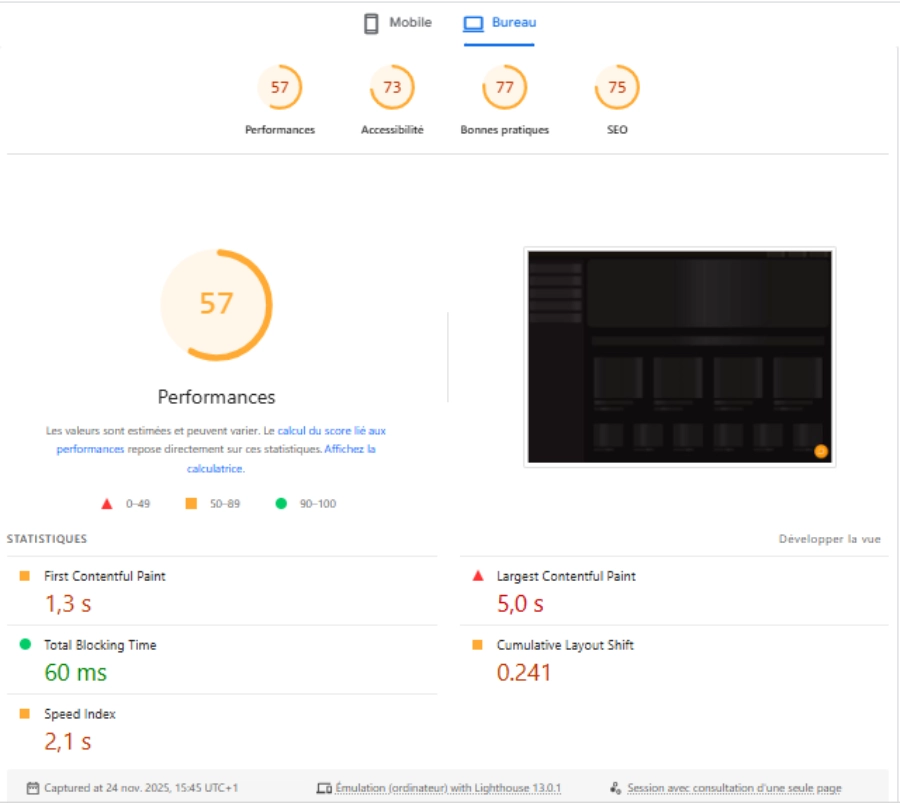 Perfomance de Maxibet sur ordinateur