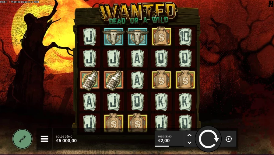 Wanted Dead or a Wild Casino bonus 200%