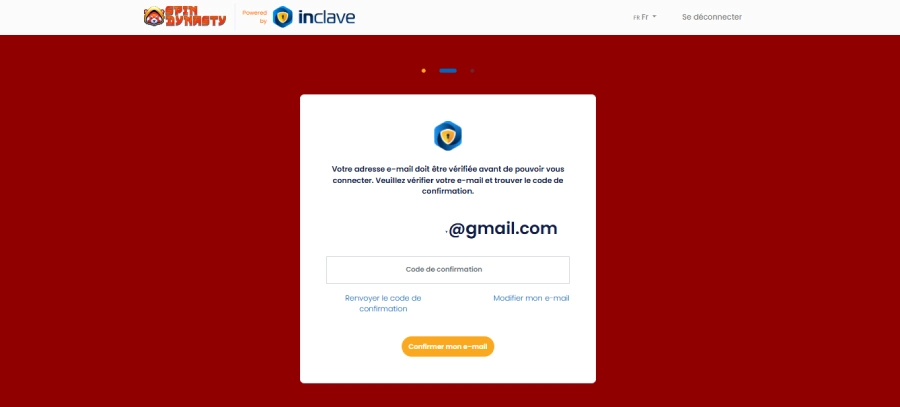 Inscription étape 3 Spin Dynasty