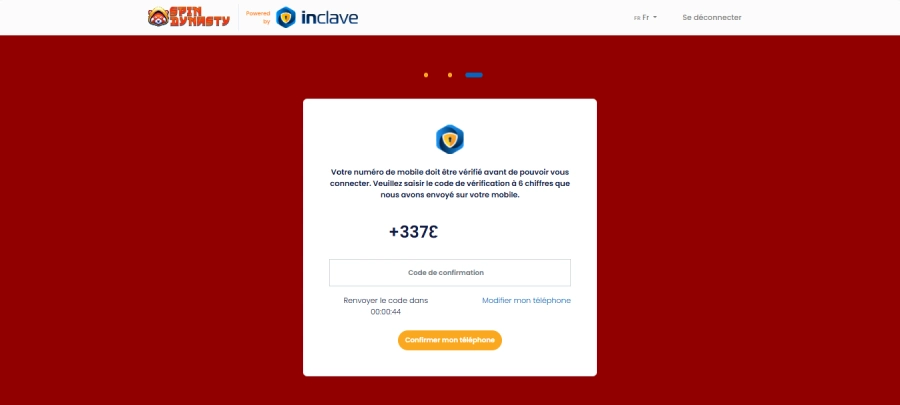 Inscription étape 4 Spin Dynasty