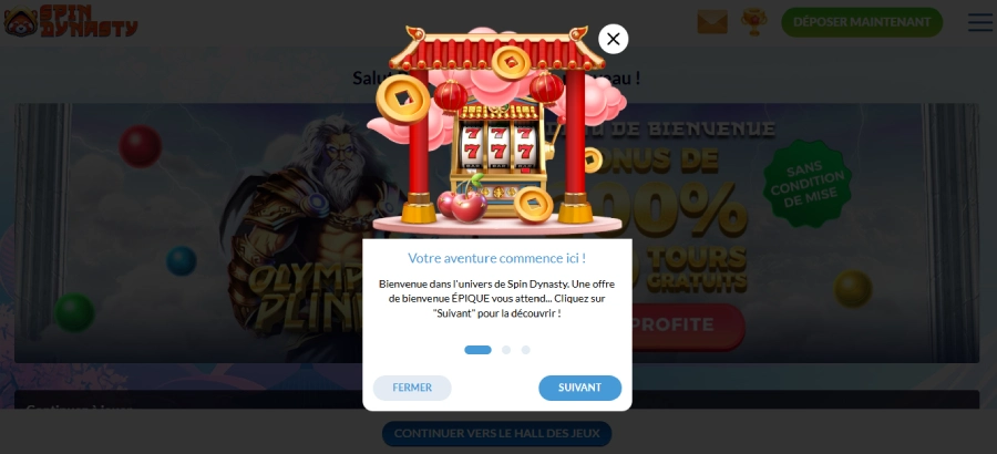 Inscription étape 5 Spin Dynasty