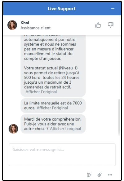 Live chat Millioner Casino