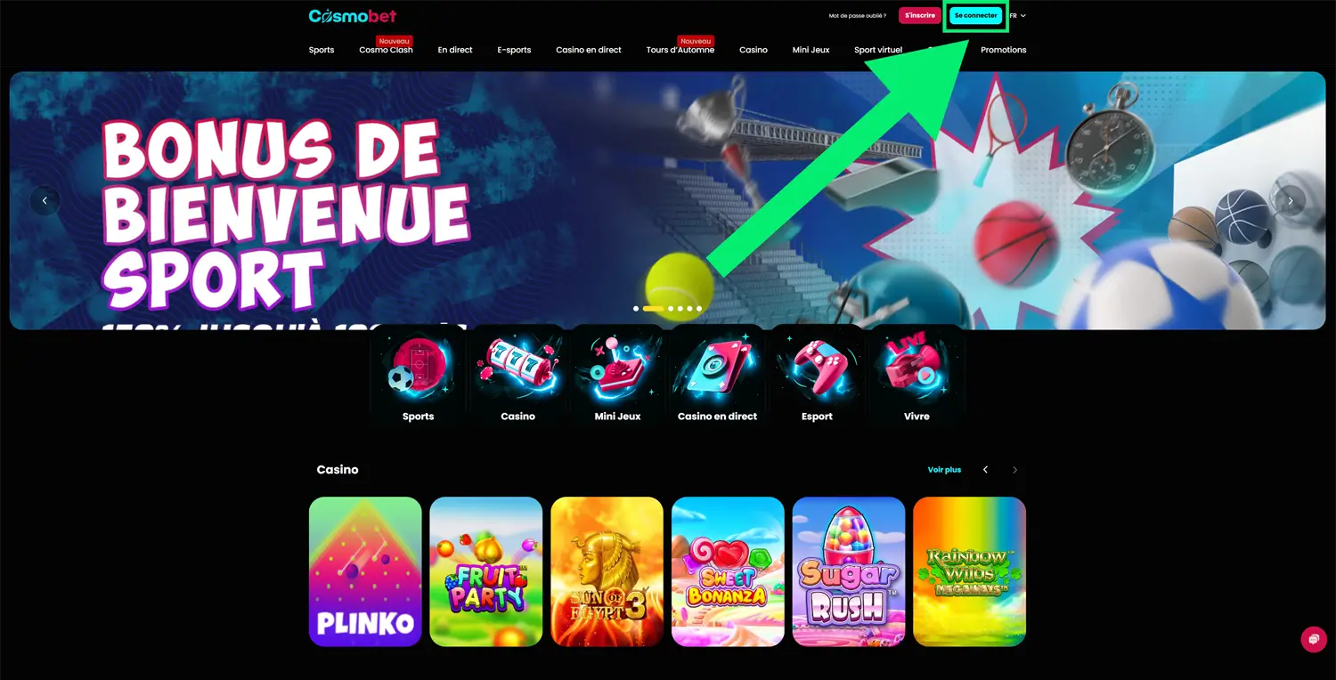 dépôt étape 1 cosmobet