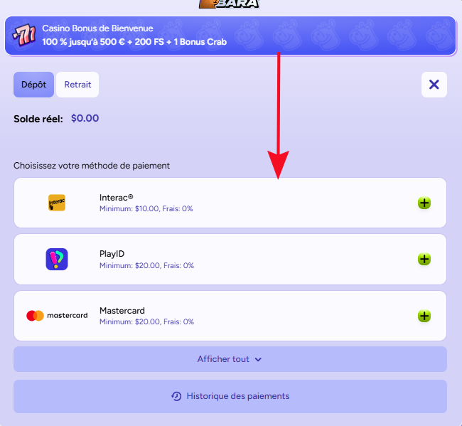 dépôt étape 2 spinbara
